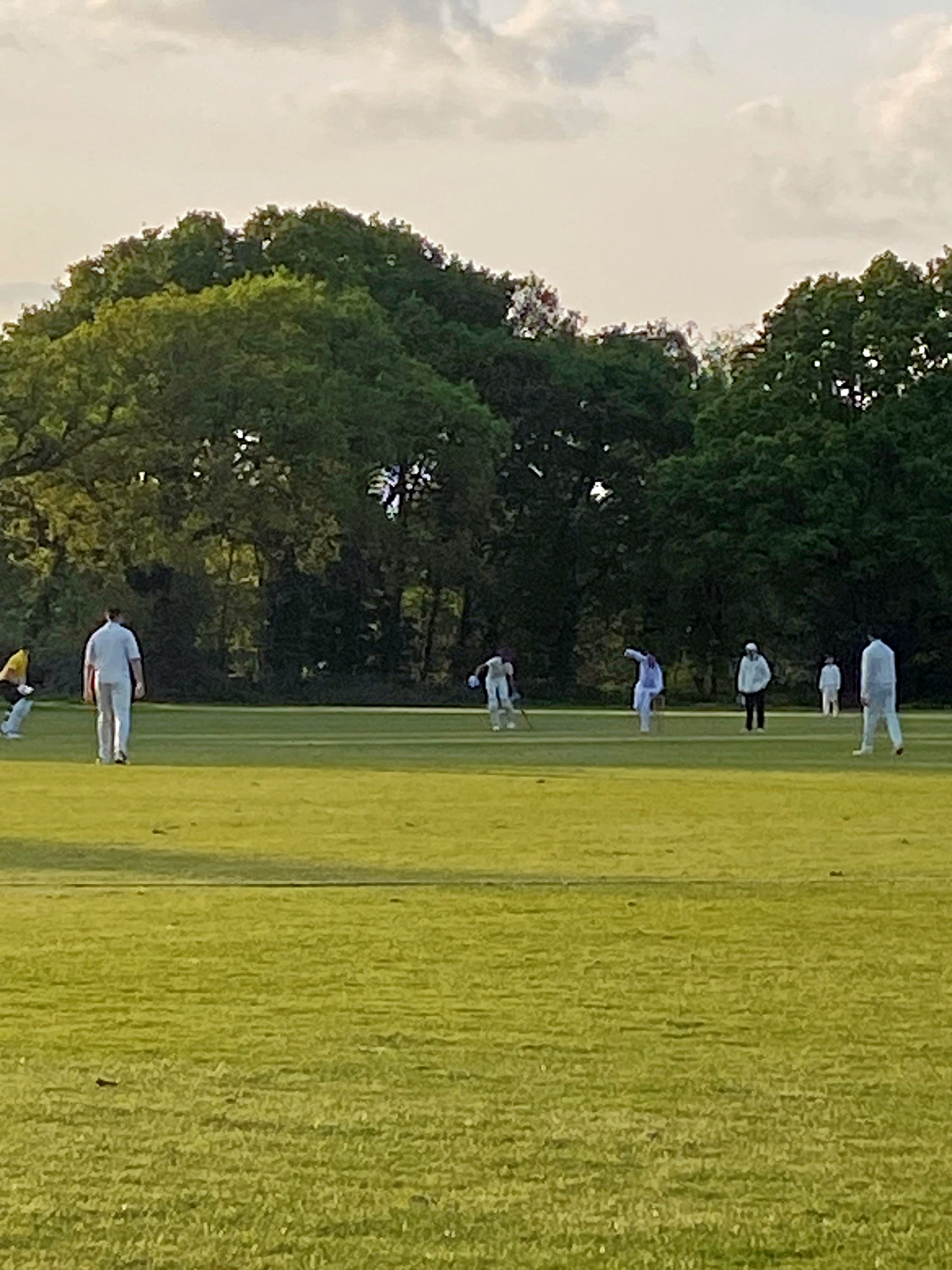 Ashley Humber bowling the final 8 balls of the session