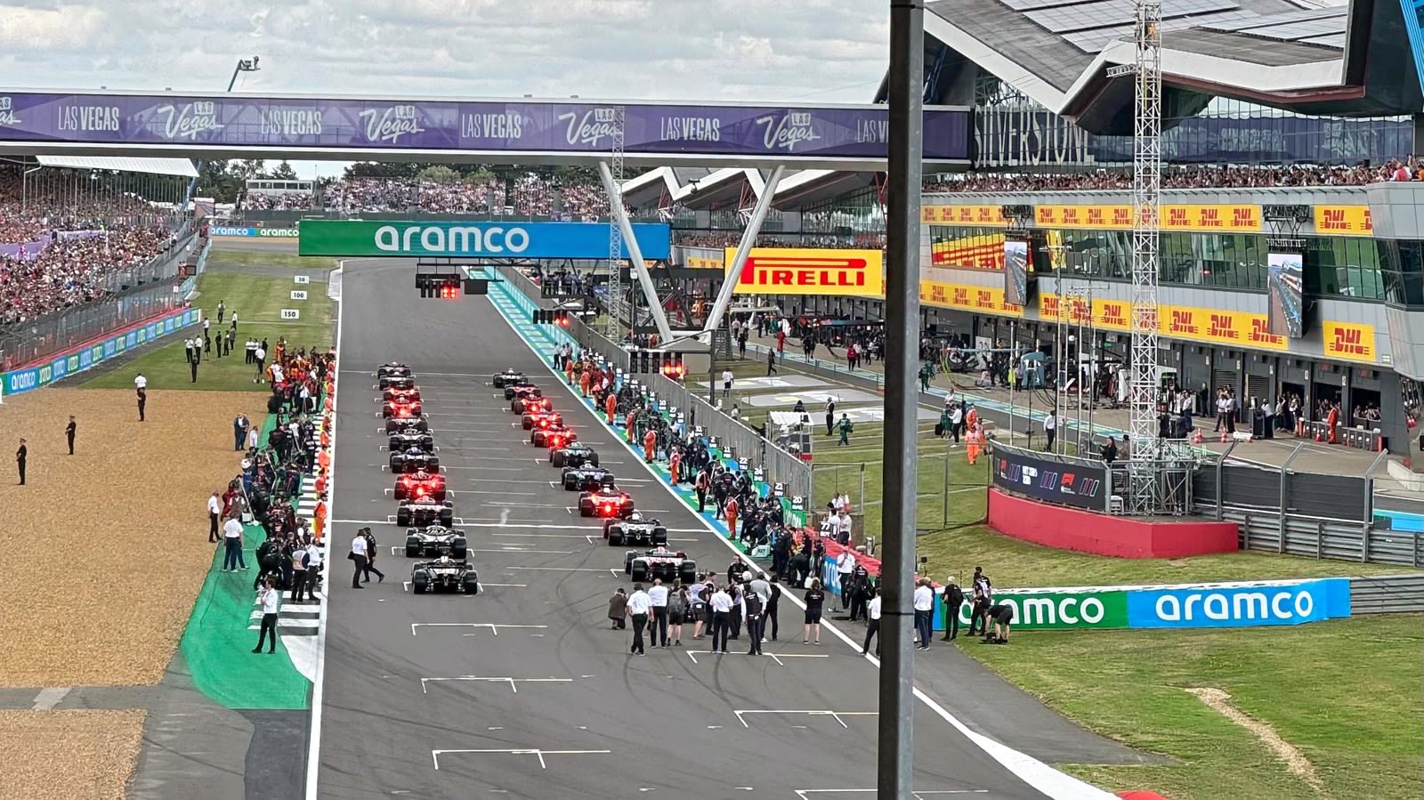 The starting grid at the 2024 British Grand Prix
