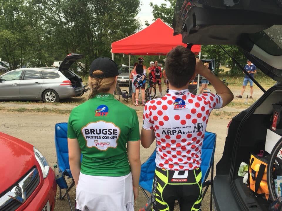 Izzy Sharp and Jamie Whitcher at the International Belgium Youth Tour