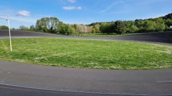 Wide shot of Slades Farm Velodrome